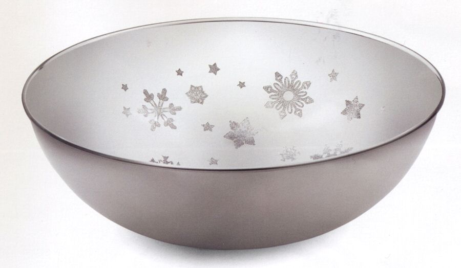 Let It Snow (Nickelplate, Hollowware) 13" Round Bowl by Gorham Silver-1