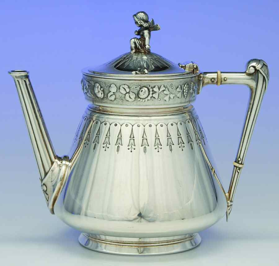 500 (Sterling, Hollowware) Teapot by Gorham Silver-1