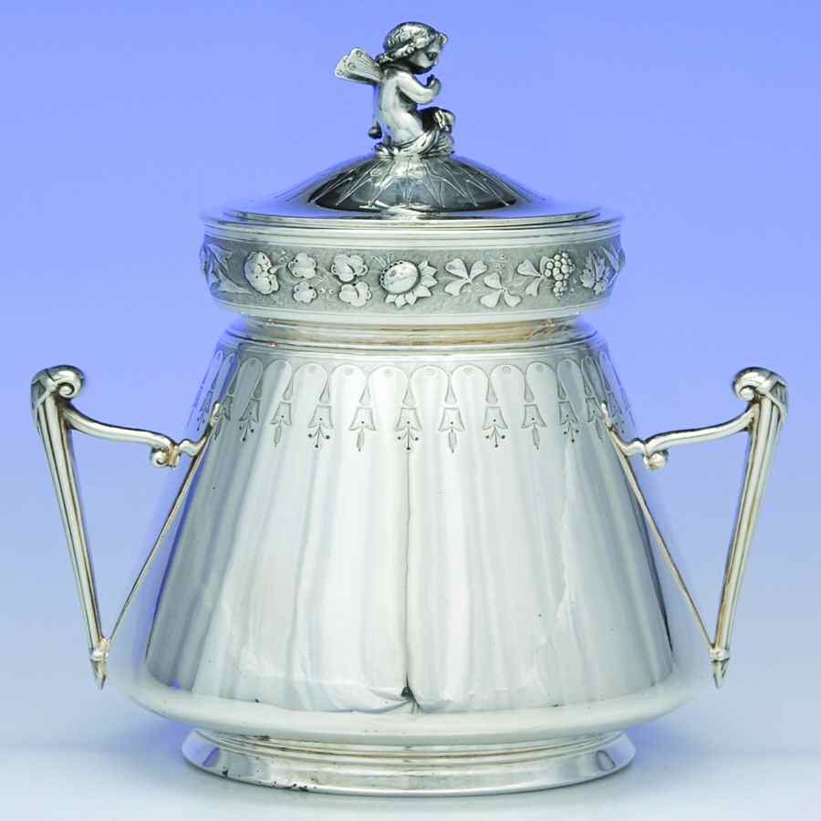 500 (Sterling, Hollowware) Sugar Bowl & Lid by Gorham Silver-1