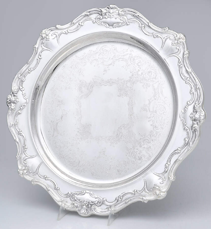 Chantilly (Slvp, Hollowware, Newer) 15" Round Tray by Gorham Silver-1