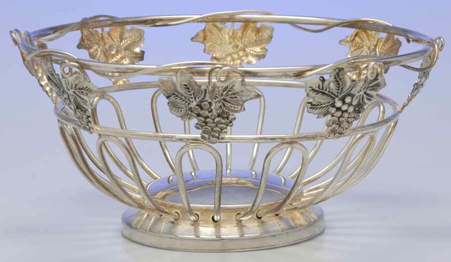 Vineyard (Silverplate, Hollowware) Basket by Godinger-1