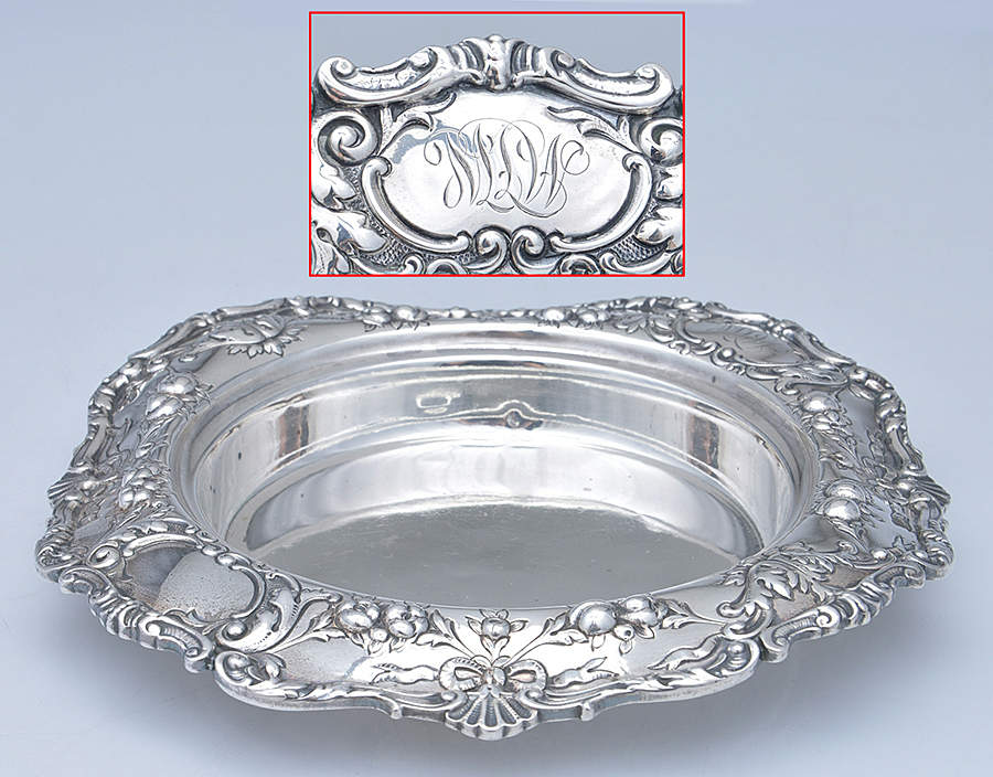 A2179-A2178 (Sterling, Hollowware) Round Open Butter by Gorham Silver-1