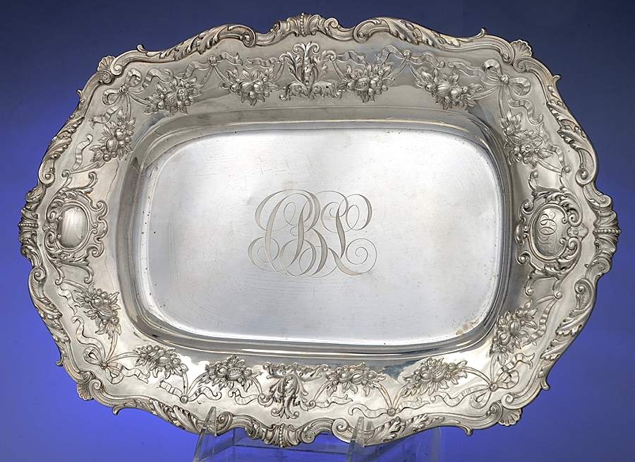 A2179-A2178 (Sterling, Hollowware) Ice Cream Serving Tray by Gorham Silver-1
