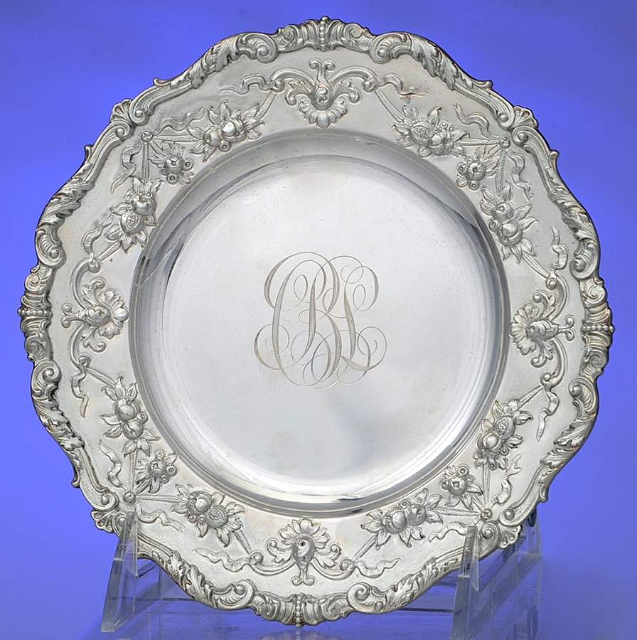 A2179-A2178 (Sterling, Hollowware) Sterling Ice Cream Plate by Gorham Silver-1