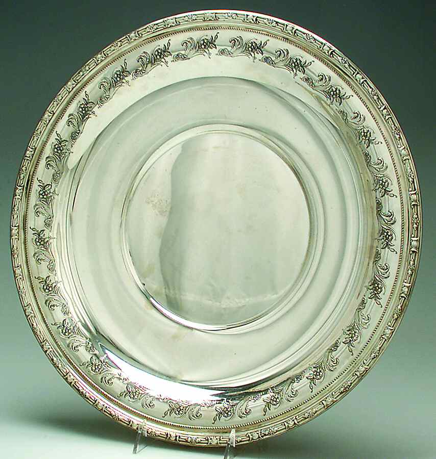 898 (Sterling, Hollowware) 17" Round Tray by Gorham Silver-1