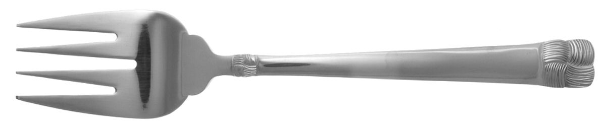 Love Knot (Stainless) Large Solid Cold Meat Serving Fork by Godinger-1