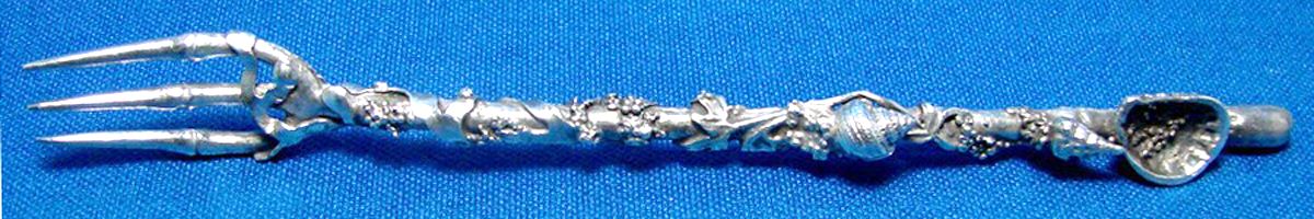 Blue Point (Sterling, 1884) Oyster Fork by Gorham Silver-1