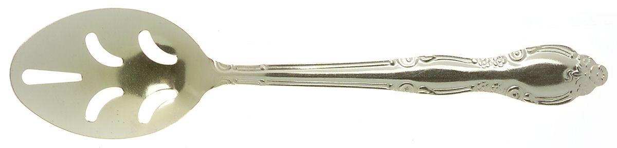 Treasure Gold (Gold Electroplate) Pierced Tablespoon (Serving Spoon) by Gibson-1