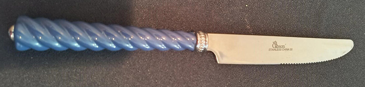 Sangria Rope-Blue (Stainless, Plastic) New French Solid Knife by Gibson-1