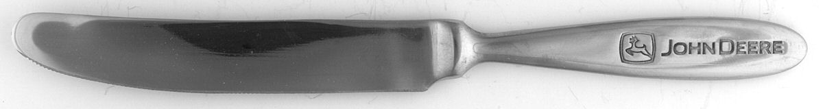 John Deere -Engraved (Stainless) New French Solid Knife by Gibson-1