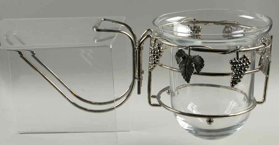 Grape (Silverplate, Hollowware) Tableside Champagne Holder w/Glass Liner by Godinger-1