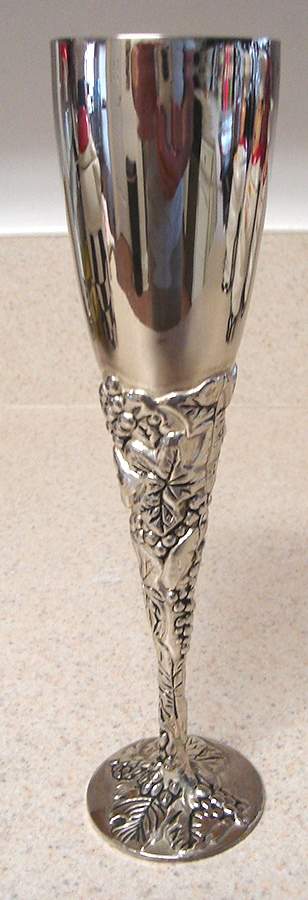 Grape (Silverplate, Hollowware) Silverplate Champagne Flute by Godinger-1