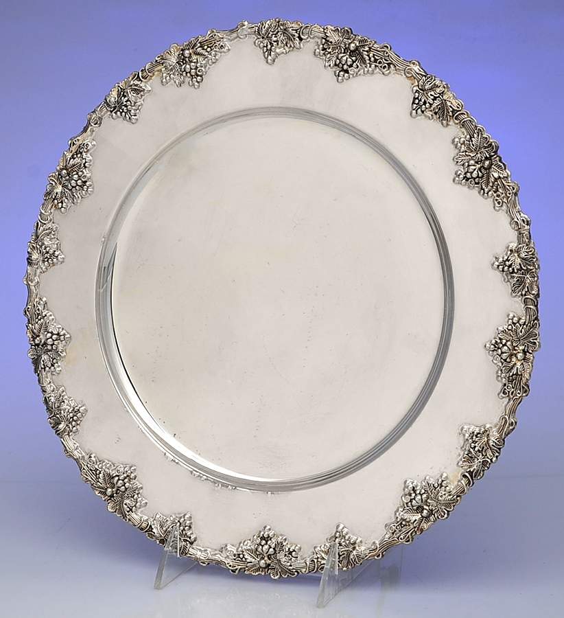 Grape (Silverplate, Hollowware) 12" Round Tray by Godinger-1