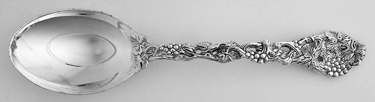 Grape (Silverplate, Hollowware) Solid Salad Serving Spoon by Godinger-1