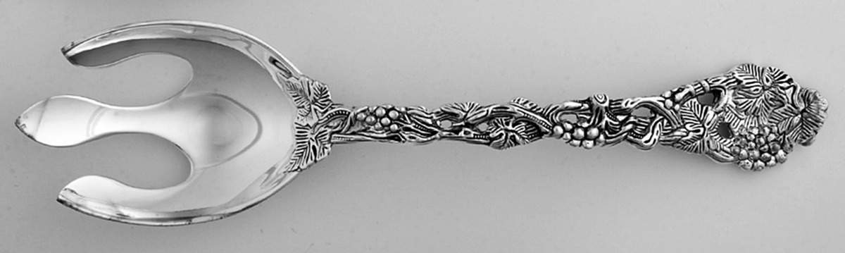 Grape (Silverplate, Hollowware) Solid Salad Serving Fork by Godinger-1