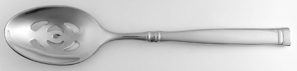 Naples (Stainless) Pierced Solid Serving Spoon by Ginkgo-1