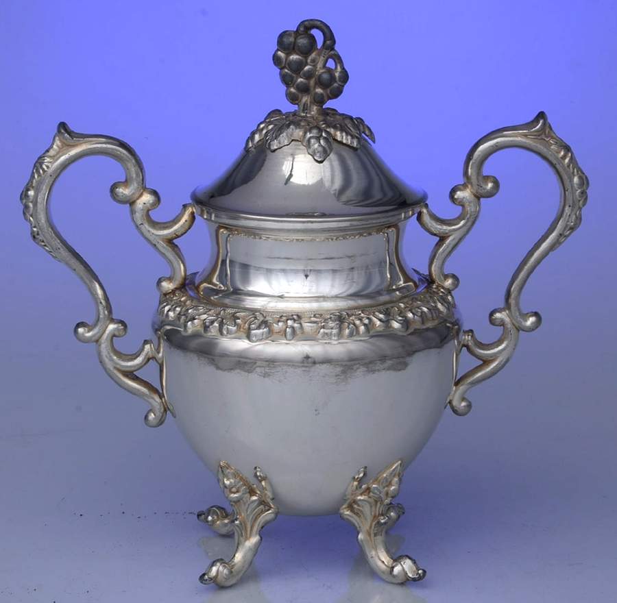 GDS1 (Silverplate, Hollowware) Sugar Bowl & Lid by Goldfeder Silver Co-1