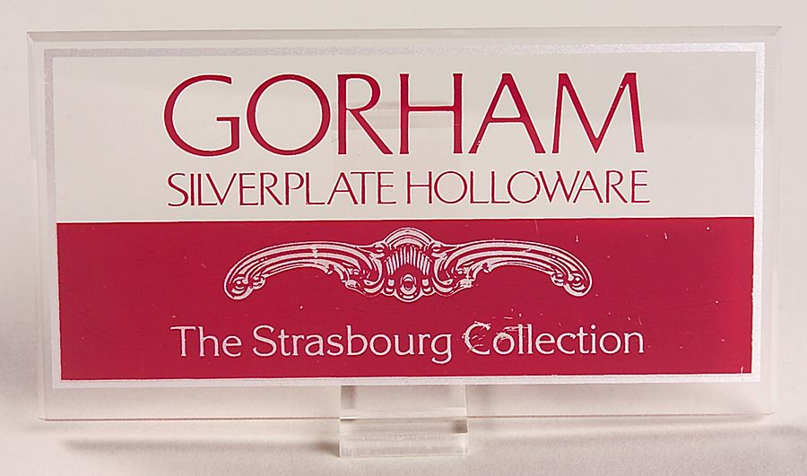 Advertising Signs Plastic Advertising Sign by Gorham Silver-1