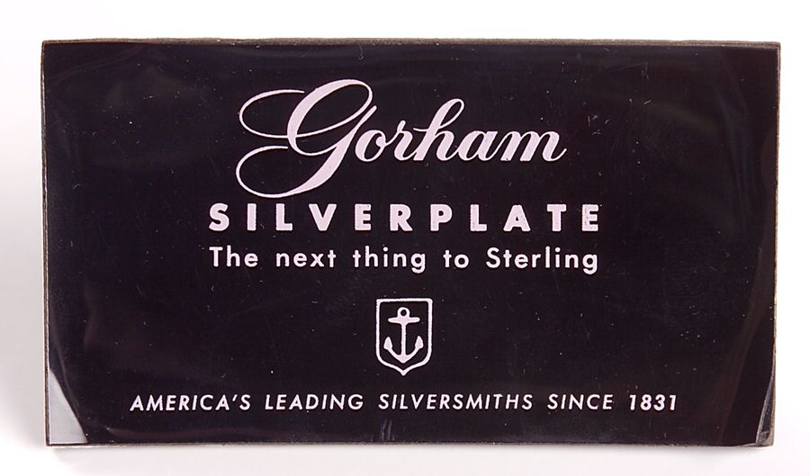 Advertising Signs Plastic and Cardboard Advertising Sign by Gorham Silver-1