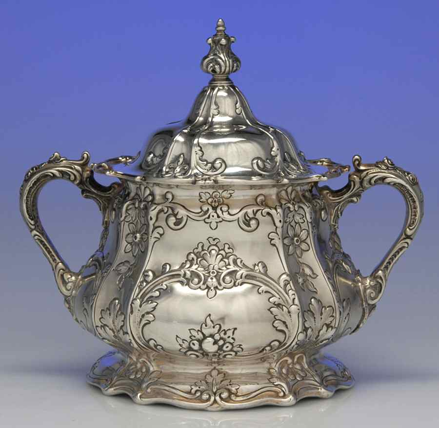 A511 (Sterling, Hollowware) Sugar Bowl & Lid by Gorham Silver-1