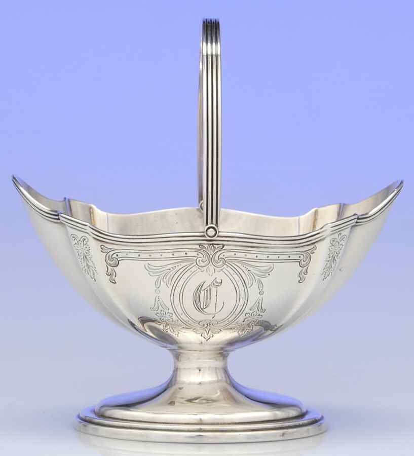 Plymouth-Engraved (Sterling, Hollowware, A2311) Mini Open Sugar Bowl by Gorham Silver-1