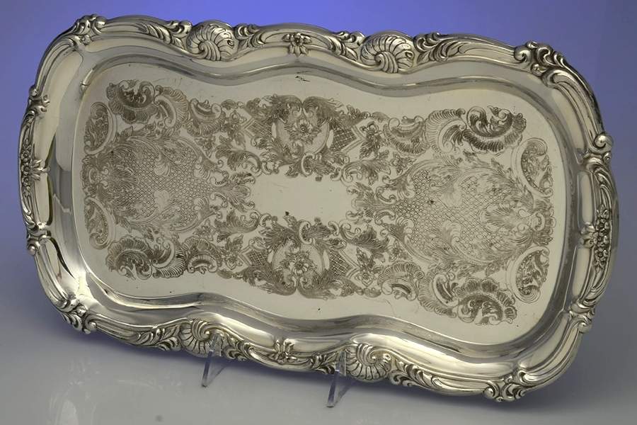 YB157 (Silverplate, Hollowware) 17" Rectangular Tray by Gorham Silver-1