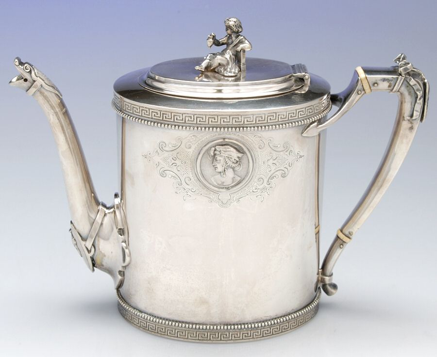 261 (Coin, Hollowware) Coffee Pot by Gorham Silver-1