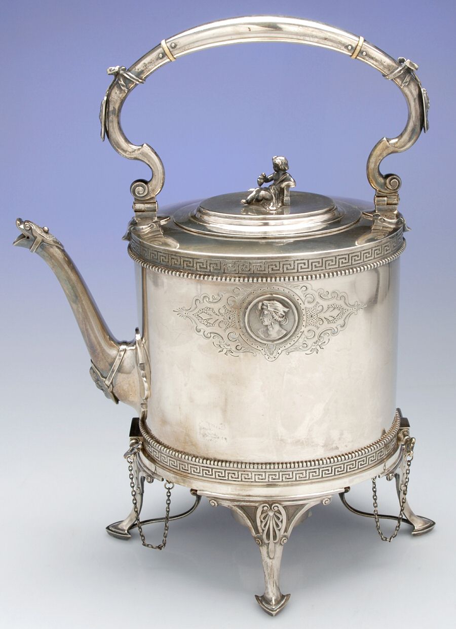 261 (Coin, Hollowware) Kettle, Stand & Burner by Gorham Silver-1