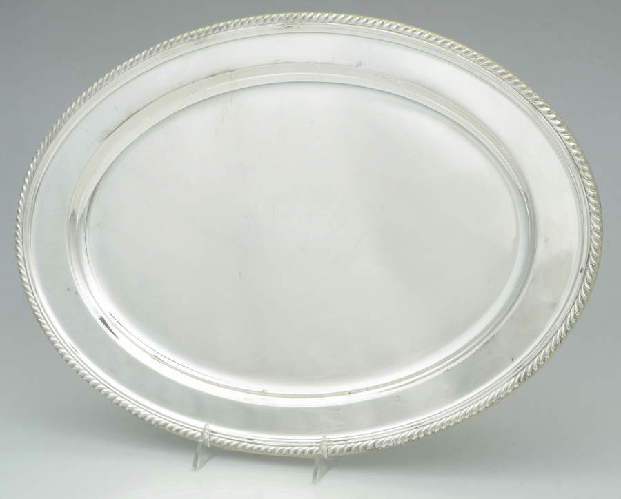 Kensington (Sterling Hollowware) 18" Oval Serving Platter by Gorham Silver-1