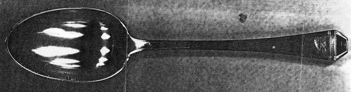 GLM1 (Silverplate) Dessert/Oval Soup Spoon by Goldsmiths & Silversmiths Co. Ltd.-1