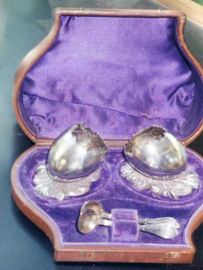875 (Sterling, Hollowware) Egg Cup and Spoon by Gorham Silver-1
