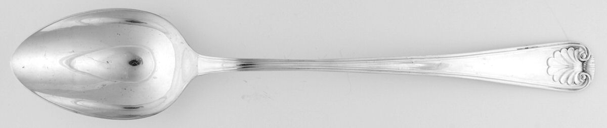 English Shell (Silverplate) Solid Platter Spoon by Gentry Silver-1
