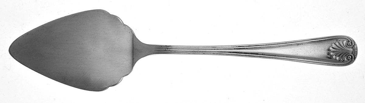 English Shell (Silverplate) Solid Cheese Server by Gentry Silver-1
