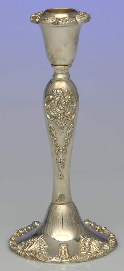 Baroque (Silverplate, Hollowware) 8" Candlestick by Godinger-1