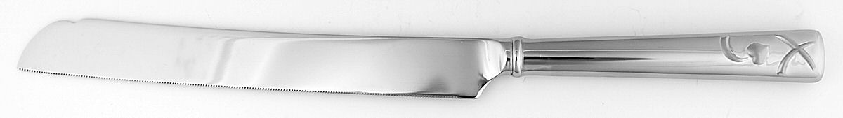 Amore (Stainless) Wedding Cake Knife with Stainless Blade by Gorham Silver-1