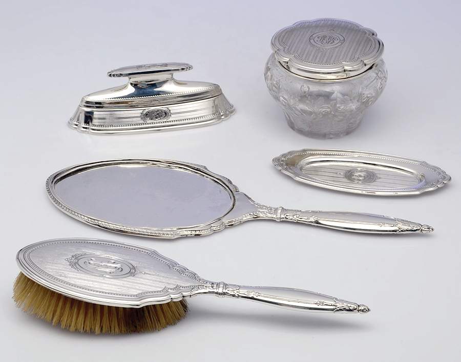 A7500 (Sterling, Hollowware) 6 Piece Vanity Set by Gorham Silver-1