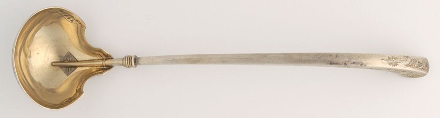 Angelo (Sterling, 1870) Solid Bright Cut Cream Ladle by Gorham Silver-1