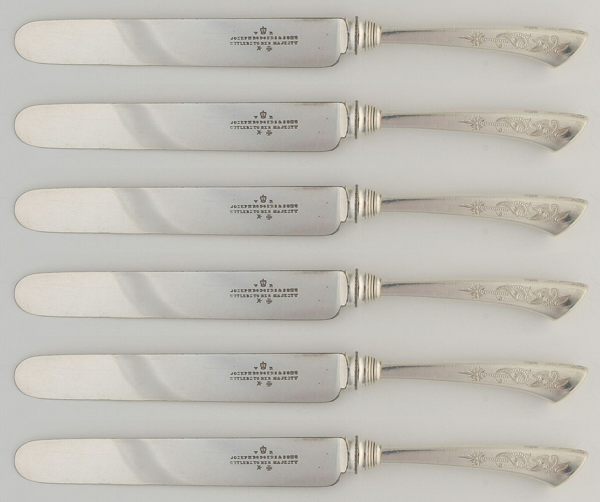 Angelo (Sterling, 1870) (Set of 6) Blunt Hollow Table Knife w/Bolster by Gorham Silver-1