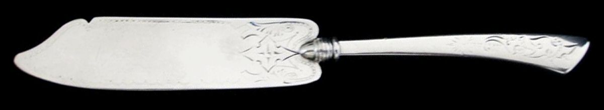 Angelo (Sterling, 1870) Sterling Blade Ice Cream Slicer,Hollow,Bright Cut by Gorham Silver-1