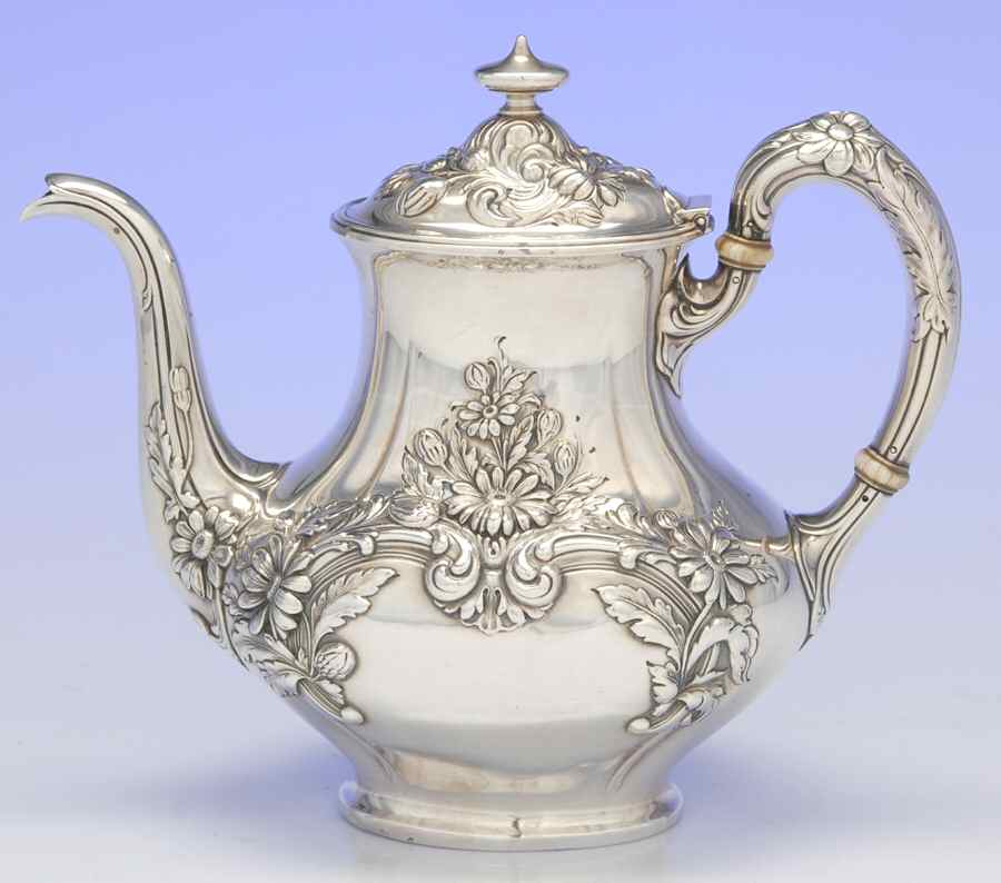 Marguerite (Sterling, Hollowware) Coffee Pot by Gorham Silver-1