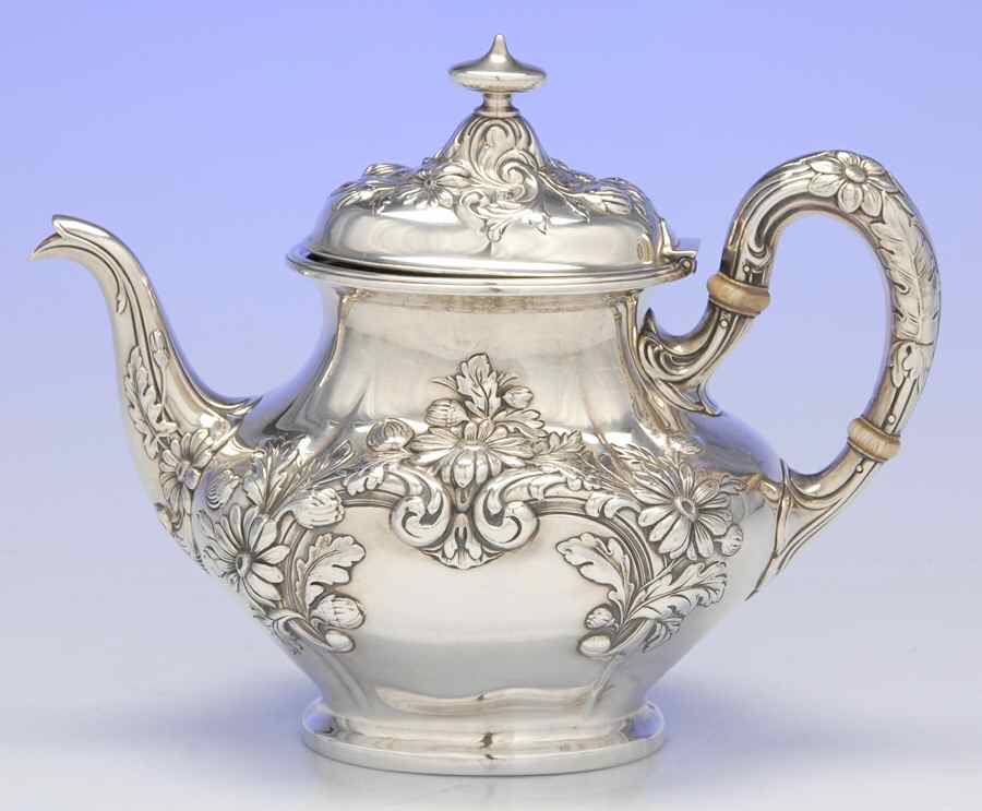 Marguerite (Sterling, Hollowware) Teapot by Gorham Silver-1