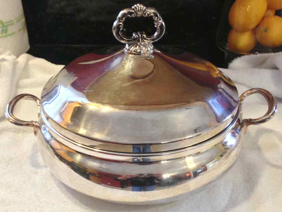 YH307 (Silverplate, Hollowware) Silverplate Round Covered Casserole by Gorham Silver-1