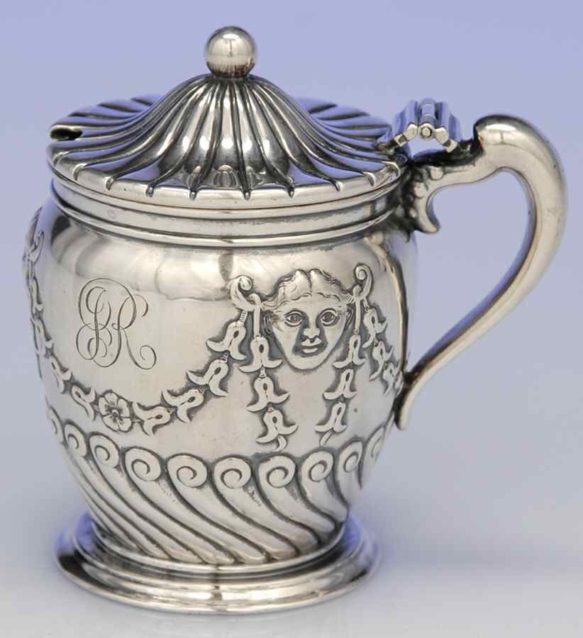 2695 (Sterling, Hollowware) Sterling Mustard Pot by Gorham Silver-1