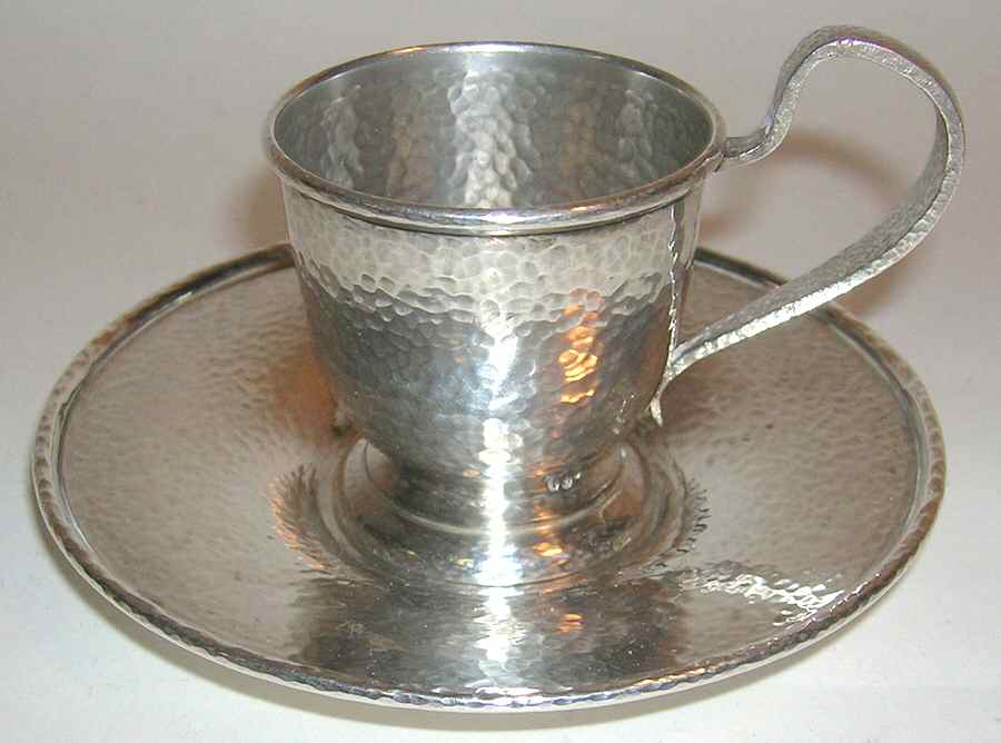 A9618 (Sterling, Hollowware) Sterling Demitasse Cup and Saucer by Gorham Silver-1
