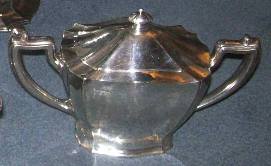 0804 (Silverplate, Hollowware Sugar Bowl & Lid by Gorham Silver-1