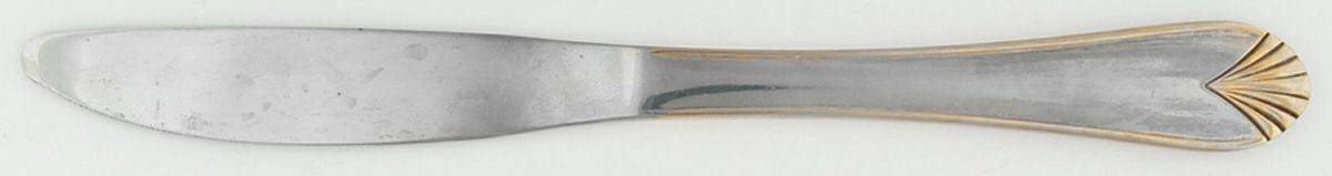 Gia24 (Stainless, Gold Accent) Modern Solid Knife by Gibson-1