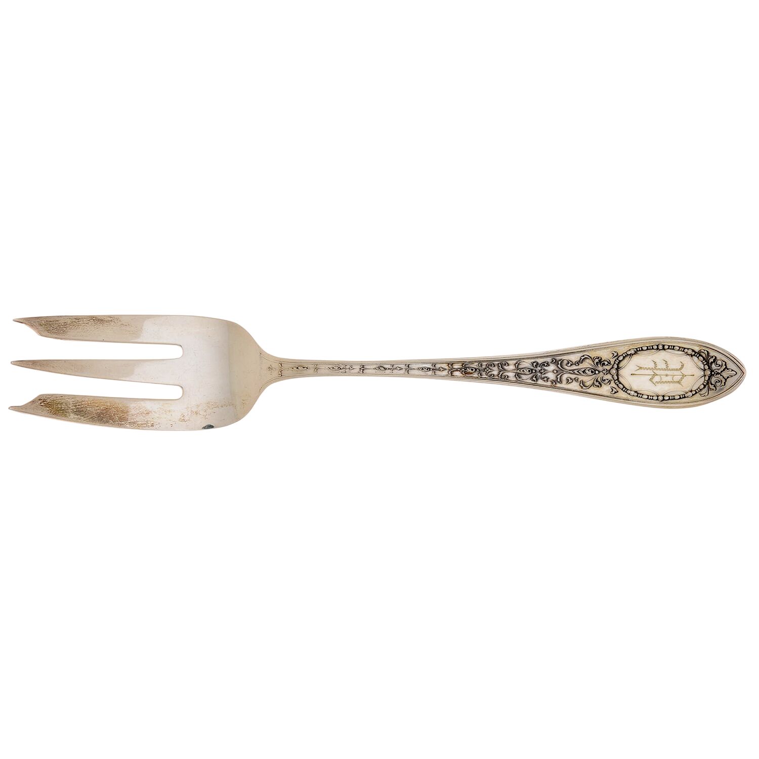 Adam (Sterling, 1922, Monograms) Individual Pie Fork by Gorham Silver-1