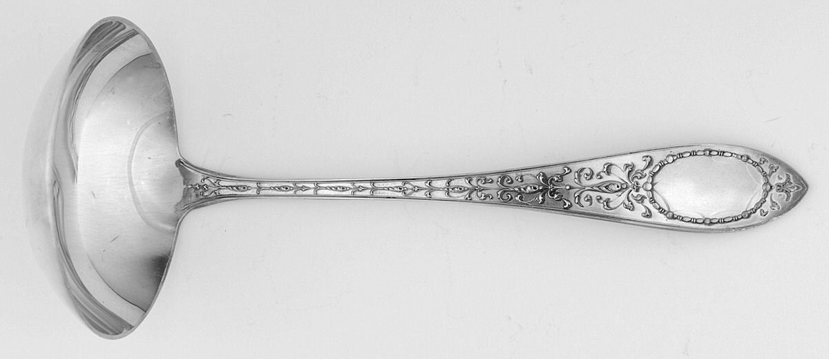 Adam (Sterling, 1922, No Monograms) Solid Gravy Ladle by Gorham Silver-1