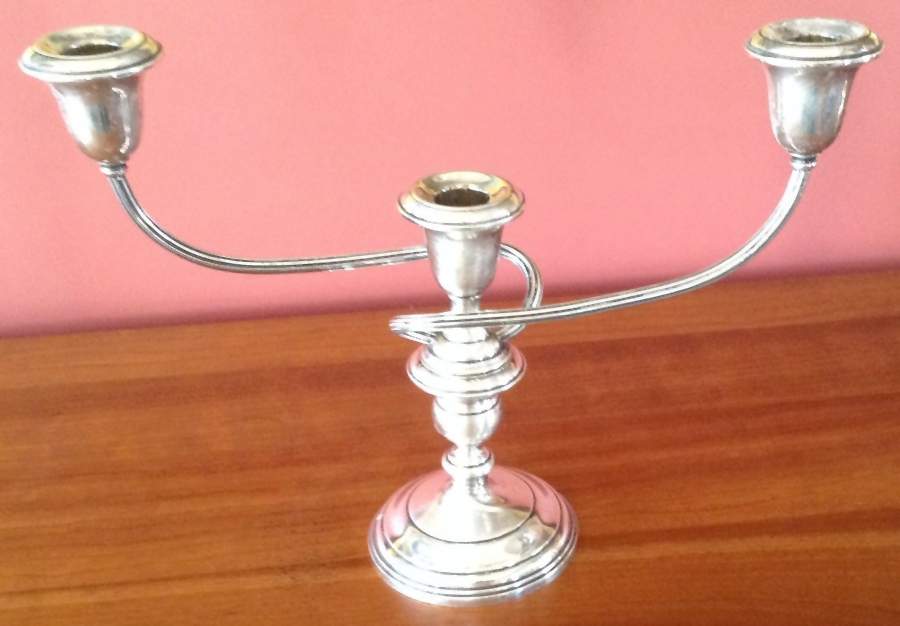 662 (Sterling, Hollowware) Small 3 Light Candelabra by Gorham Silver-1