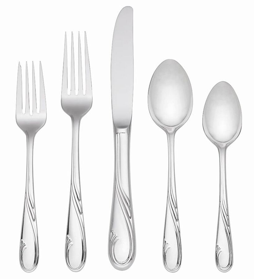 Brushstroke (Stainless) Fork by Gorham Silver-1